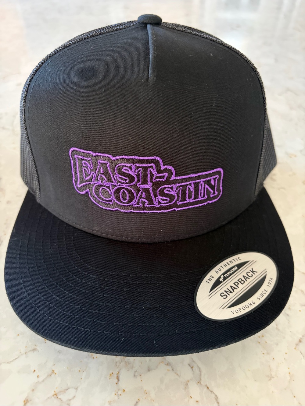 East Coastin The Classic Black Mesh Snapback Cap baseball hat motorcycle